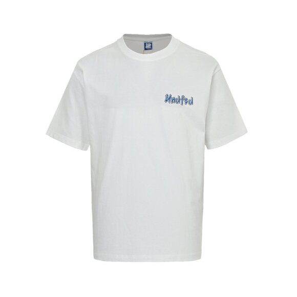 Undefeated Blue Print White Short-Sleeved T-Shirt - Picture 2 of 7